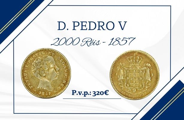 D. Pedro V 2000 Réis 1857 ouro